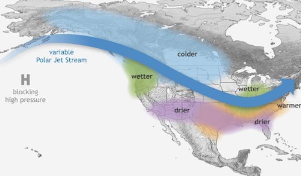 Typical La Nina effects