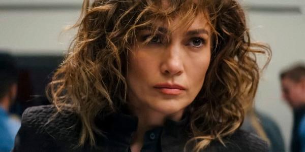 Jennifer Lopez looking intense as Atlas Shepherd in Atlas (2024) 