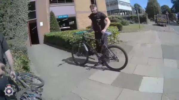 The bike that PC Marks borrowed (Picture: Northampto<em></em>nshire Police)