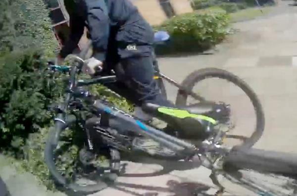 PC Marks smashed into Prosser and took him down (Picture: Northampto<em></em>nshire Police)