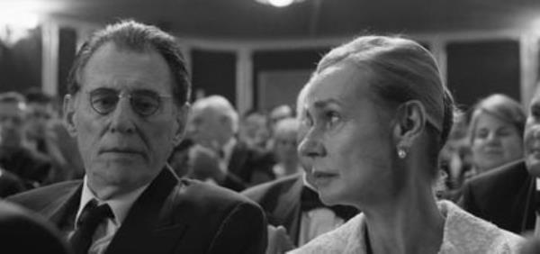 Gabriel Byrne, with Sandrine Bo<em></em>nnaire at the beginning of 'Dance First.'