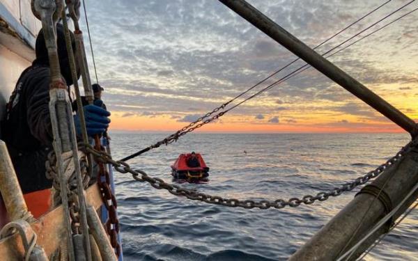 The sailor was found in a life raft 13 days after he first went missing. Credit: X/ @ USCGPacificNW