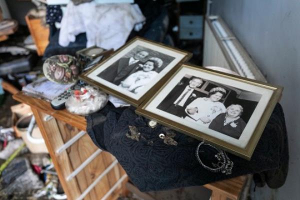 Family photos of Maureen Gilbert and her husband Jack Gilbert. See SWNS story SWMRbody. A housebound grandmother died as she tried to flee rising water levels in her flooded house during Storm Babet, it emerged today. Maureen Gilbert, 83, was found dead by her son and grandson yesterday (Sat) after they became co<em></em>ncerned when her street in Chesterfield, Derbys., flooded. The pensio<em></em>ner had lived in the street all her life and her home was previously ravaged by floods in 2007, said her heartbroken family. But despite her son Paul installing flood defences at the house, the water could not be stopped when the nearby river burst its banks during the weekend's devastating storm.