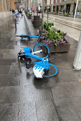 Poorly parked share bikes are a safety risk and inco<em></em>nvenience to the physical disability community.