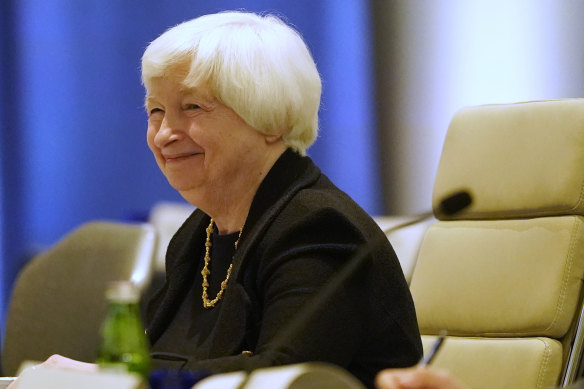US Treasury secretary Janet Yellen is optimistic the US eco<em></em>nomy will avoid recession.