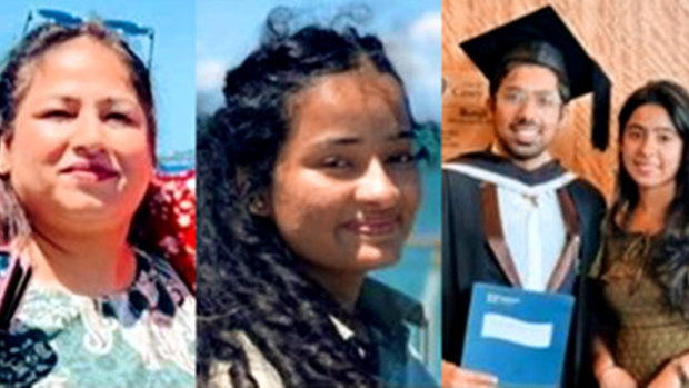 Victims of the mass drowning at Phillip Island: 43-year-old Indian natio<em></em>nal Reema Sondhi, Kirti Bedi, 20, Jagjeet Singh Anand, 23, and Suhani Anand, 20.