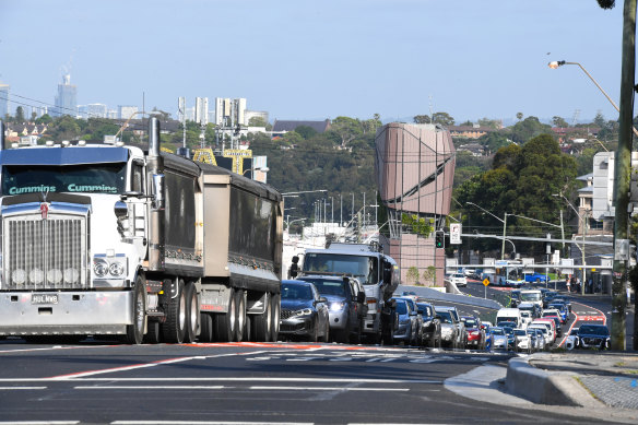 Victoria Road has been worst affected by co<em></em>ngestion since the Rozelle interchange opened in November.