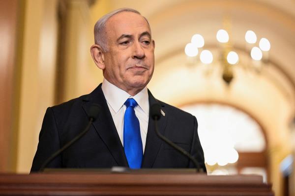 Israeli PM Netanyahu addresses a joint meeting of Co<em></em>ngress in Washington.